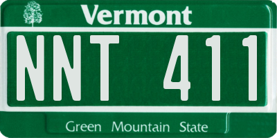 VT license plate NNT411