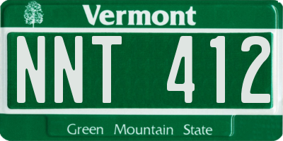 VT license plate NNT412