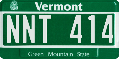 VT license plate NNT414