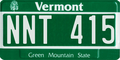 VT license plate NNT415