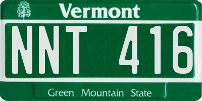 VT license plate NNT416