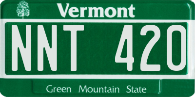 VT license plate NNT420