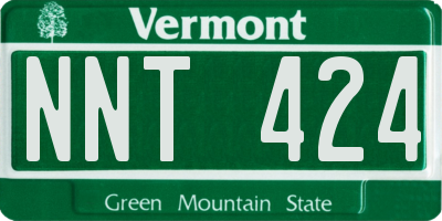 VT license plate NNT424
