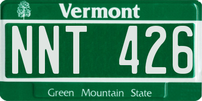 VT license plate NNT426