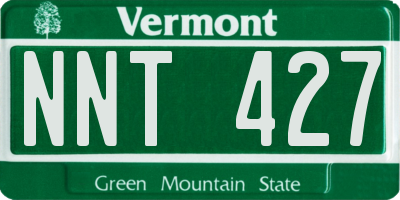 VT license plate NNT427