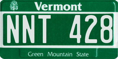 VT license plate NNT428