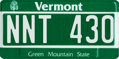 VT license plate NNT430