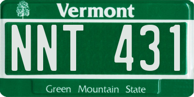 VT license plate NNT431