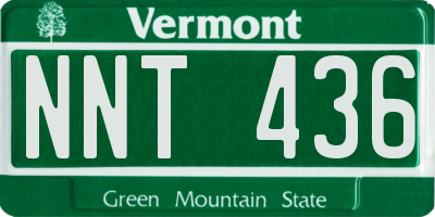 VT license plate NNT436