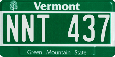VT license plate NNT437