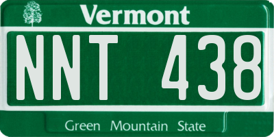 VT license plate NNT438