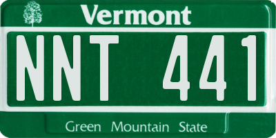 VT license plate NNT441
