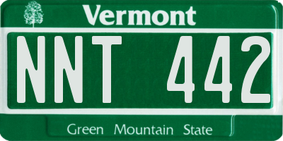 VT license plate NNT442