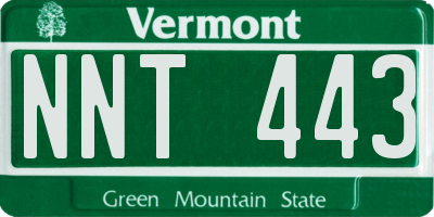 VT license plate NNT443