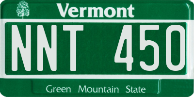 VT license plate NNT450