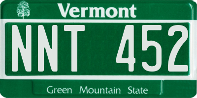 VT license plate NNT452