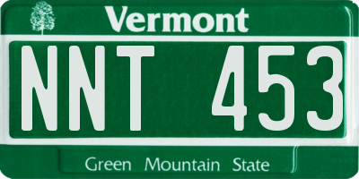 VT license plate NNT453