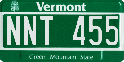 VT license plate NNT455