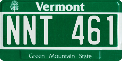 VT license plate NNT461