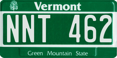 VT license plate NNT462