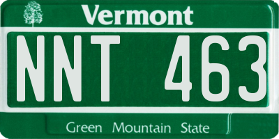 VT license plate NNT463