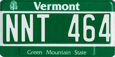 VT license plate NNT464