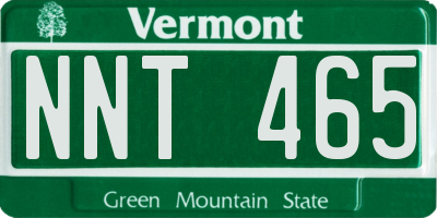VT license plate NNT465