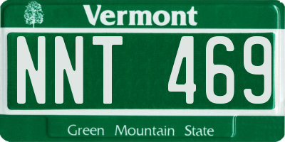 VT license plate NNT469