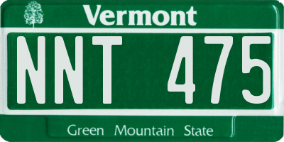 VT license plate NNT475