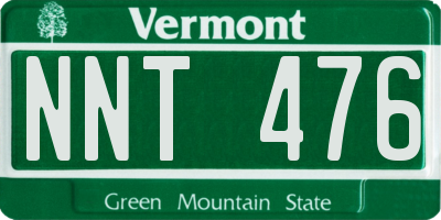 VT license plate NNT476