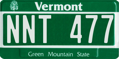 VT license plate NNT477