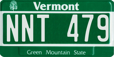 VT license plate NNT479