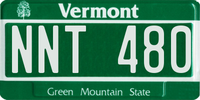 VT license plate NNT480