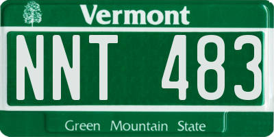 VT license plate NNT483