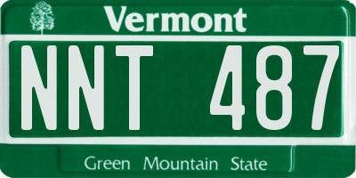 VT license plate NNT487