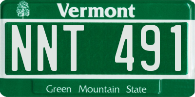 VT license plate NNT491