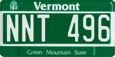 VT license plate NNT496