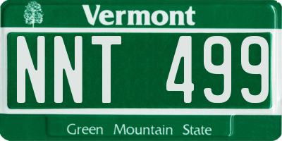 VT license plate NNT499