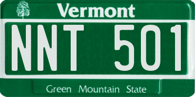 VT license plate NNT501
