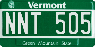 VT license plate NNT505