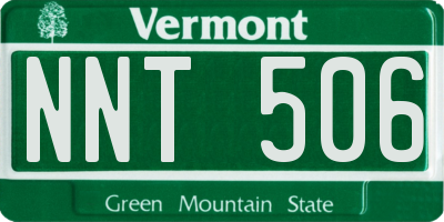 VT license plate NNT506