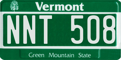 VT license plate NNT508