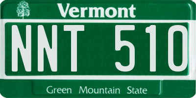VT license plate NNT510