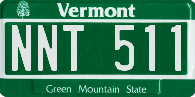 VT license plate NNT511