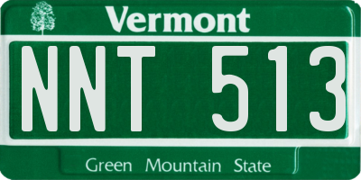 VT license plate NNT513