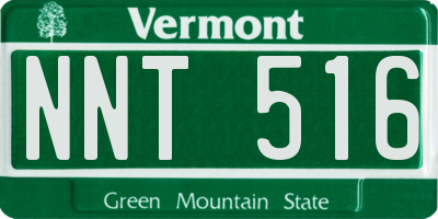 VT license plate NNT516