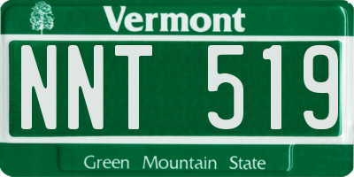 VT license plate NNT519