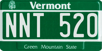 VT license plate NNT520