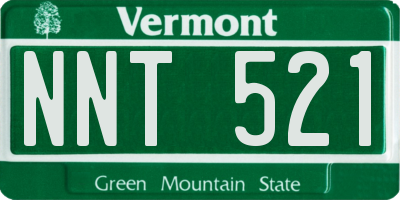 VT license plate NNT521