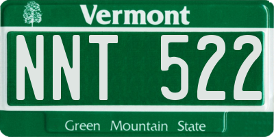 VT license plate NNT522